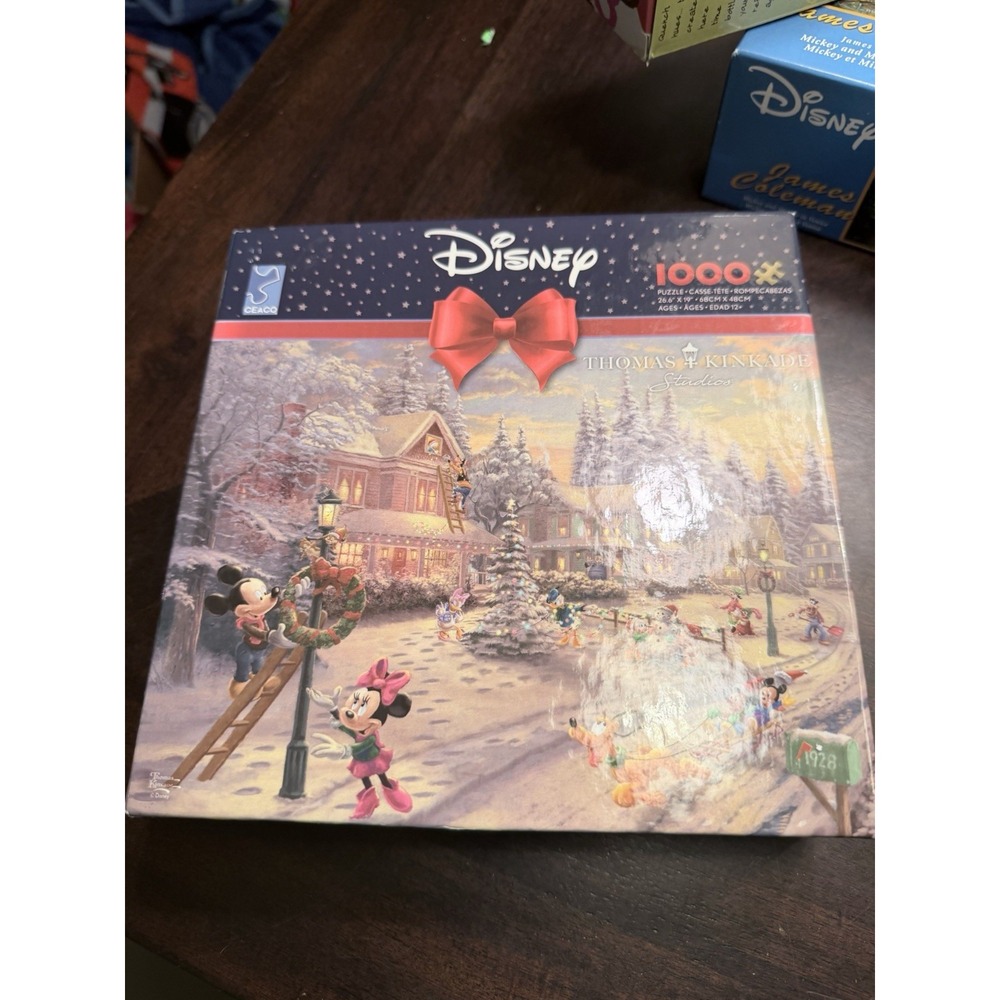 Disney Mickey's Victorian Christmas 1000 Piece Puzzle Thomas Kinkade by Chaco